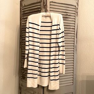 Black & White Striped Cardigan